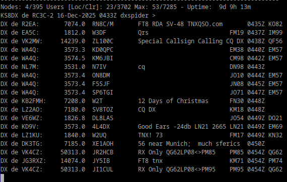 Screen from DX Cluster, 03 pic